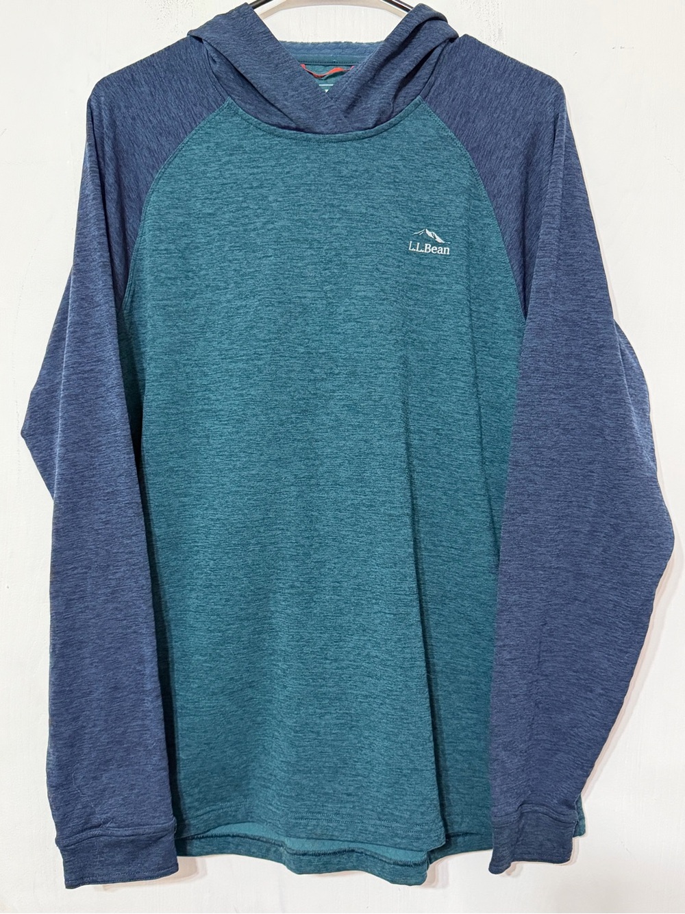LL Bean Adventure Grid Fleece Hooded Pullover Hoodie Slightly Fitted